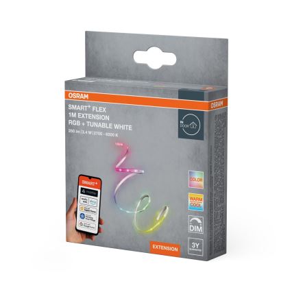 Osram - RGB+TW затемнювана LED-стрічка SMART+ FLEX 1 м LED/3,4W/230V 2700-6500K Wi-Fi
