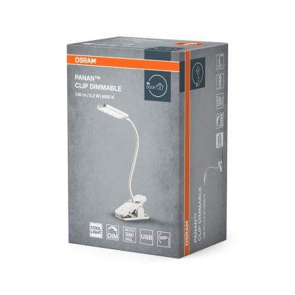 Osram - світлодіодна сенсорна настільна лампа PANAN з регульованою яскравістю LED/5,2W/5V 1200 mAh
