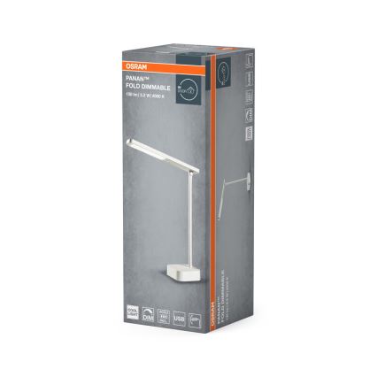 Osram - світлодіодна сенсорна регульована настільна лампа PANAN LED/5,2W/5V 1200 mAh CRI 90