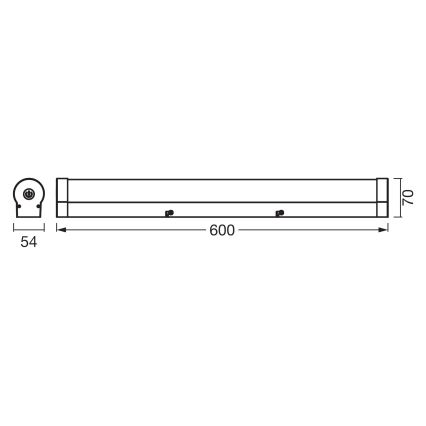 Osram - LED-освітлення для дзеркала з регулюванням яскравості ORBIS TUBE LED/12W/230V 60 cm IP44 біле