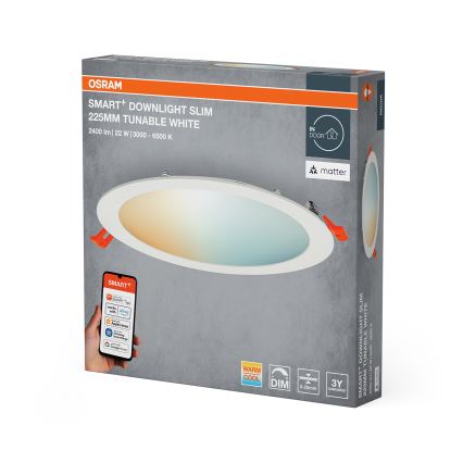Osram - вбудований світильник SMART+ DOWNLIGHT LED/22W/230V 3000-6500K Wi-Fi з регулюванням яскравості