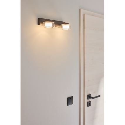 Osram - LED настінний світильник для ванної кімнати ORBIS FLAME 2xLED/5,5W/230V 3000/4000K IP44 чорний