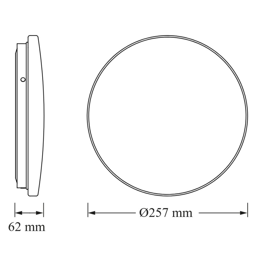 Osram - LED стельовий світильник для ванної кімнати CEILING ROUND LED/12W/230V 4000K діам. 26 см IP44 білий