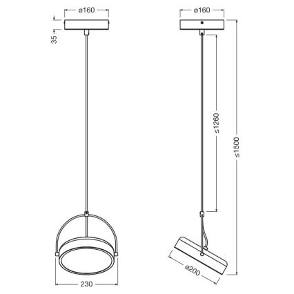 Осрам – світлодіодний підвісний світильник на тросі DECOR PUCK, 12 Вт / 230 В, CRI 90, чорний
