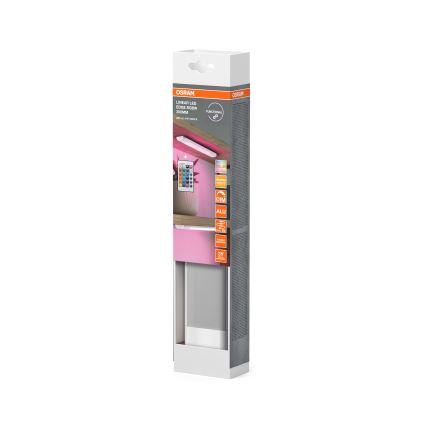 Osram - LED RGBW, світильник регульованої яскравості для монтажу під шафу з датчиком руху LINEAR EDGE LED/4W/230V 30 см білий + дистанційне керування