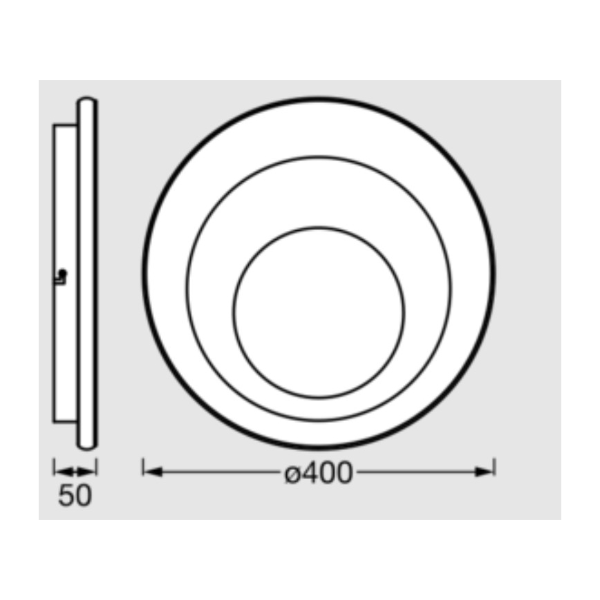 Осрам - світлодіодний стельовий світильник ОРБІС СПІРАЛЬ ЛЕД/27Вт/230В, діаметр 40 см, білий