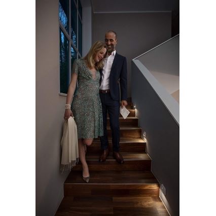 Осрам - світлодіодний сходовий світильник з датчиком NIGHTLUX LED/0,25Вт/3xAAA IP54 білий