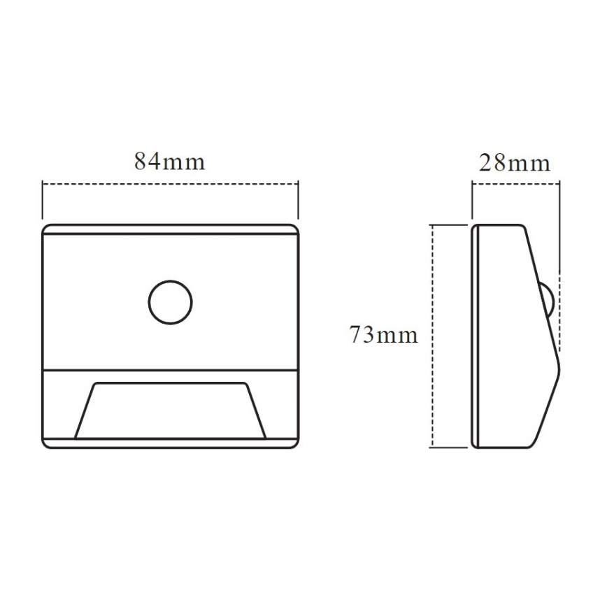 Осрам - світлодіодний сходовий світильник з датчиком NIGHTLUX LED/0,25Вт/3xAAA IP54 білий