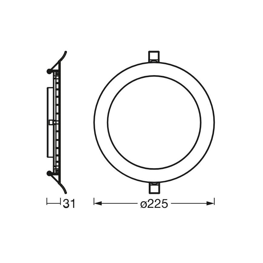 Osram - Світлодіодний вбудований світильник SLIM LED/22W/230V 4000K