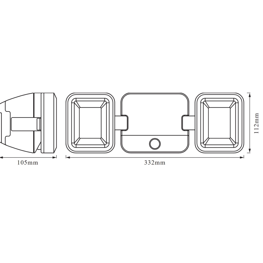 Osram - Світлодіодний зовнішній настінний прожектор із сенсором BATTERY 2xLED/5W/4xD IP54
