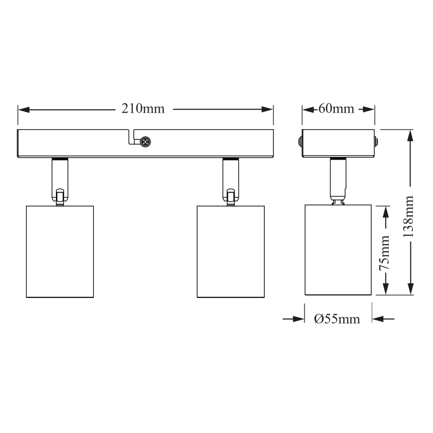 Osram - Точечный светильник ELEMENTAL 2xGU10/6W/230V