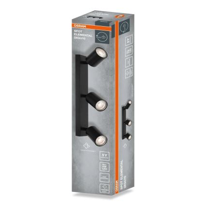 Osram - Точечный светильник ELEMENTAL 3xGU10/6W/230V