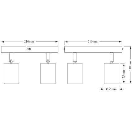 Osram - Точечный светильник ELEMENTAL 4xGU10/6W/230V