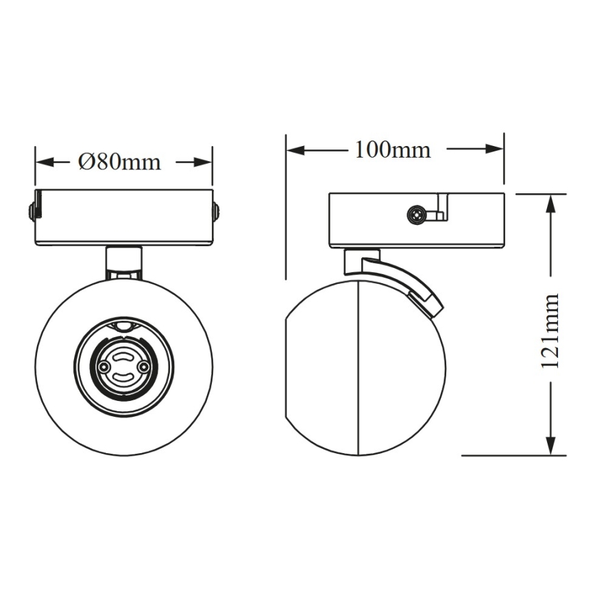 Osram - точечный светильник SPOT SPHERAL 1xGU10/6W/230V черный