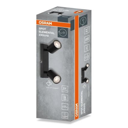 Osram - Точковий світильник ELEMENTAL 2xGU10/6W/230V