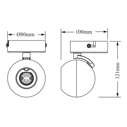 Osram - Точковий світильник SPOT SPHERAL 1xGU10/6W/230V білий