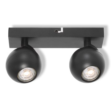 Osram - Точковий світильник SPOT SPHERAL 2xGU10/6W/230V чорний