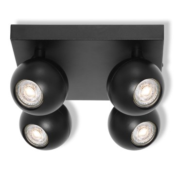 Osram - точковий світильник SPOT SPHERAL 4xGU10/6W/230V чорний