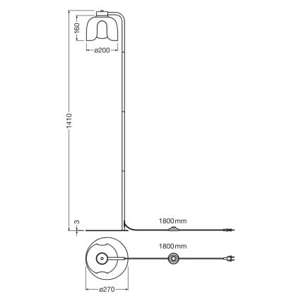 Osram - Торшер DECOR COROLLE 1xE27/15W/230V зелёный