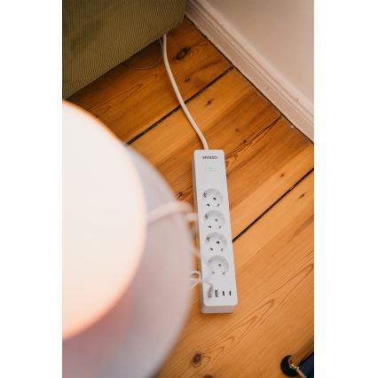 Osram - Удлинитель SMART+ 4 розетки тип F + 2xUSB-A + 2xUSB-C Wi-Fi