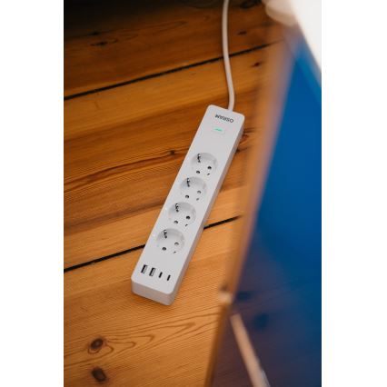 Osram - Удлинитель SMART+ 4 розетки тип F + 2xUSB-A + 2xUSB-C Wi-Fi