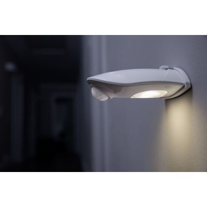 Osram - Светодиодный наружный настенный светильник с датчиком DOORLED LED/0,5W/3xAA IP54 белый