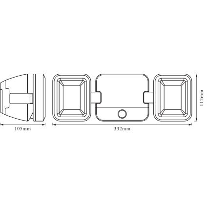 Osram - уличный настенный светодиодный прожектор с датчиком BATTERY 2xLED/5W/4xD IP54