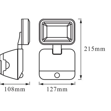 Osram - Уличный настенный светодиодный прожектор с датчиком BATTERY LED/4W/4xD IP54