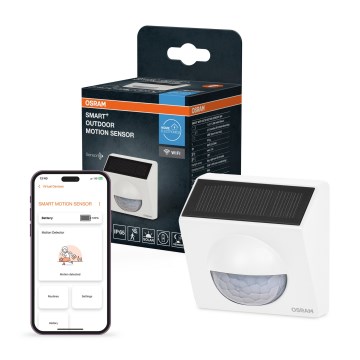 Osram - Уличный солнечный датчик движения SMART+ 3,7 В белый IP65 Wi-Fi 800 мА·ч