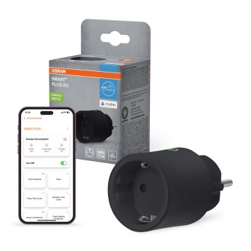 Osram - Умная розетка SMART+ MATTER SCHUKO 2300W/230V/10A Wi-Fi черная