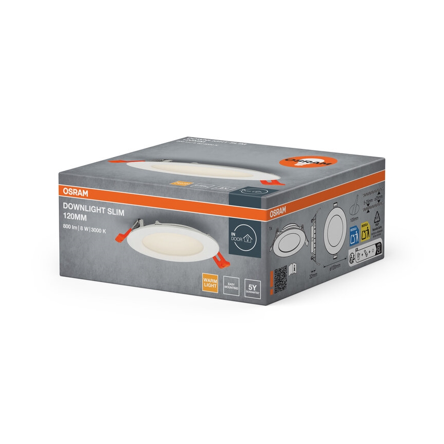Osram - встраиваемый потолочный светодиодный светильник SLIM LED/8W/230V 3000K