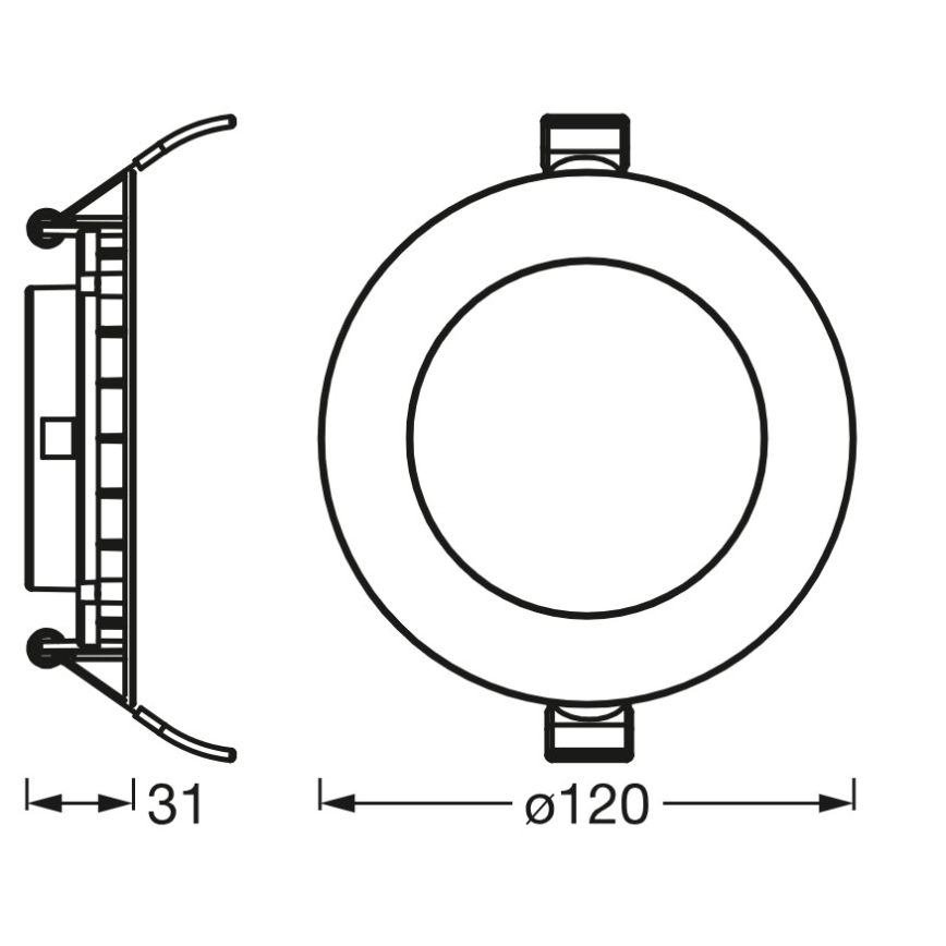 Osram - встраиваемый потолочный светодиодный светильник SLIM LED/8W/230V 3000K