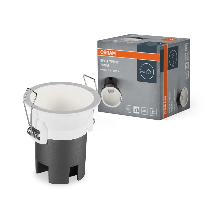 Osram - встраиваемый точечный светильник SPOT TWIST LED/5 Вт/230 В/4000 К диам. 7 см белый