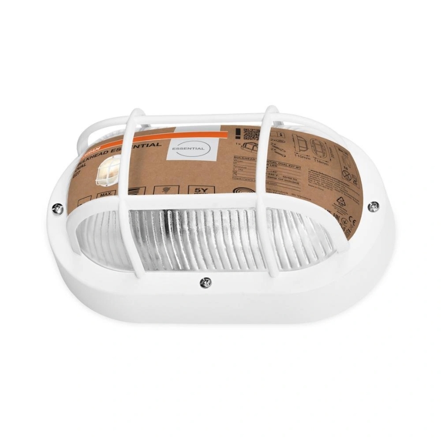 Osram - Зовнішній настінний світильник BULKHEAD 1xE27/10W/230V IP54 білий
