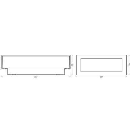 Osram - Зовнішній настінний світильник ENDURA STYLE LED/10W/230V IP54 антрацит