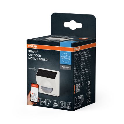 Osram - Зовнішній сонячний датчик руху SMART+ 3,7V білий IP65 Wi-Fi 800 mAh