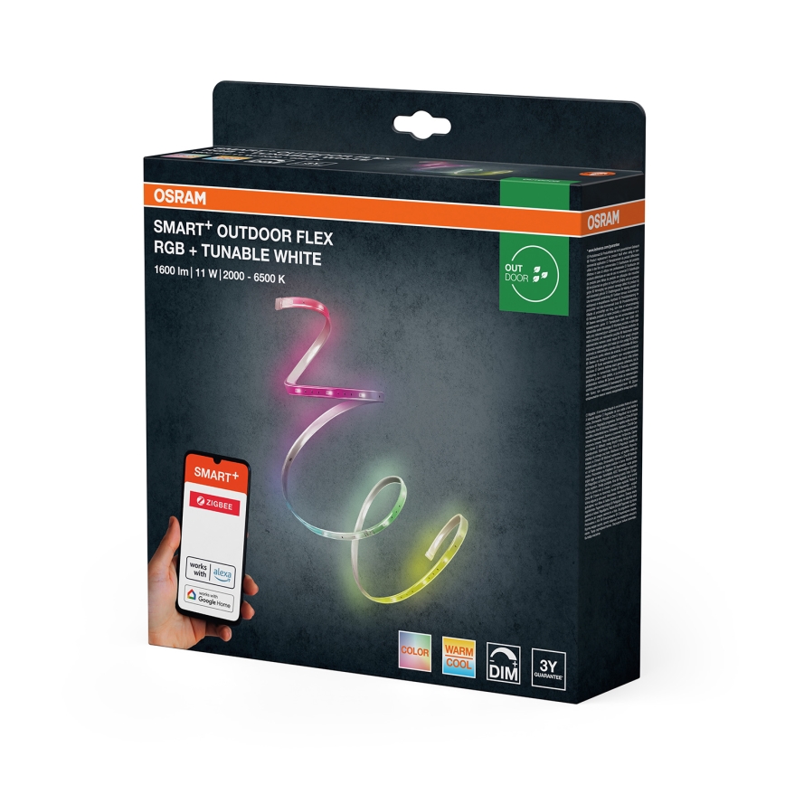 Osram - LED RGB+TW Затемнювана зовнішня світлодіодна стрічка SMART+ FLEX 5m LED/11W/230V 2000-6500K IP65