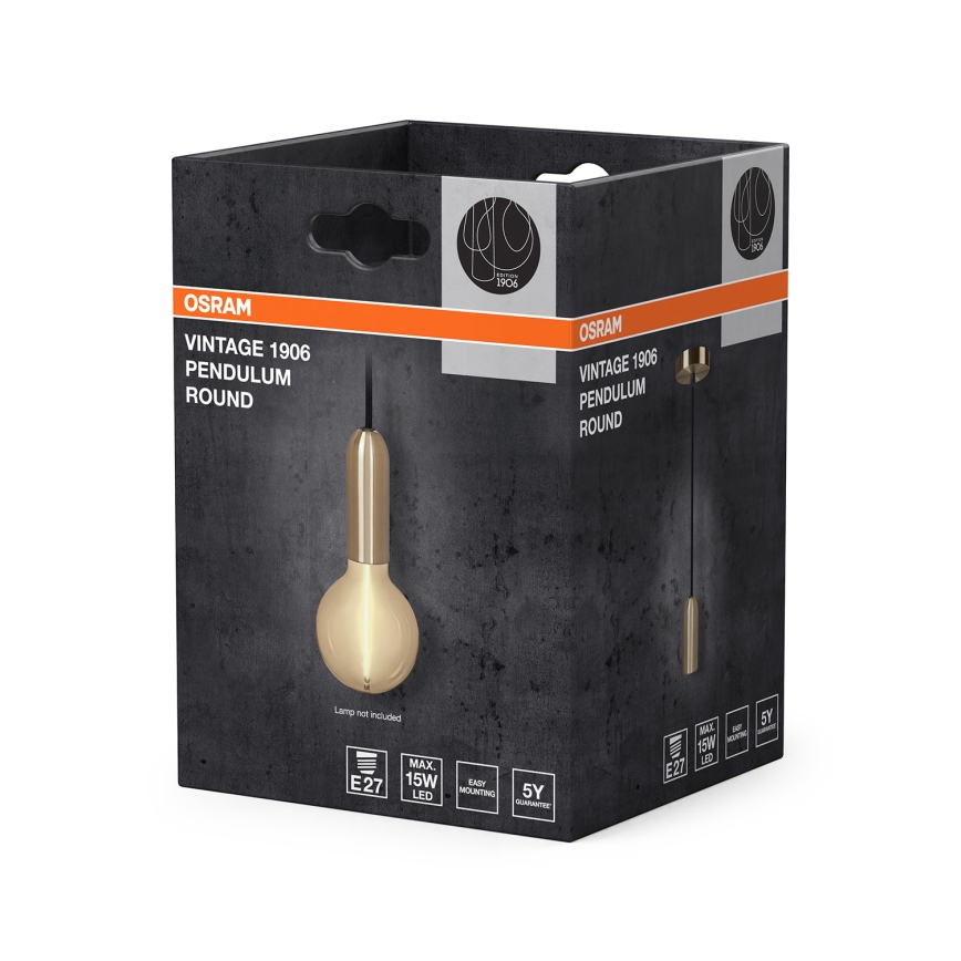 Osram - кабель питания PENDULUM ROUND 1xE27/15W/230V, золотой