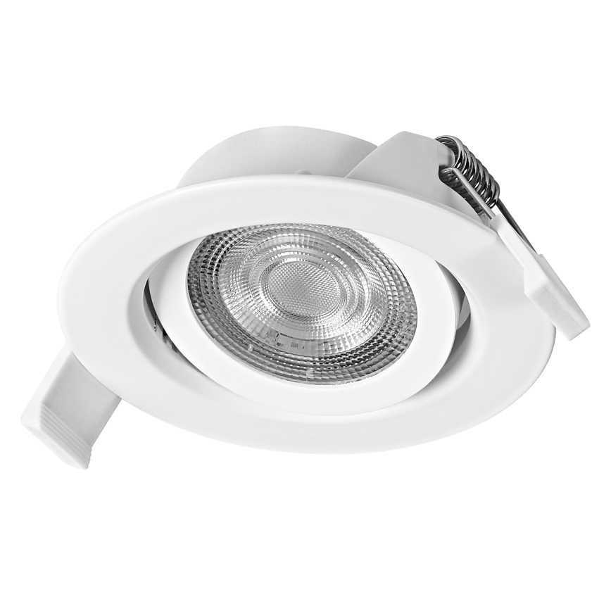 Osram — набір із 3 шт. димованих вбудованих LED-спотів SPOT LED, 4,9 Вт / 230 В, 2700 К (тепле біле), діам. 8,7 см, білий