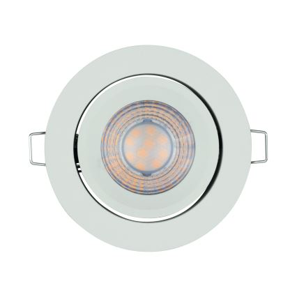 Osram — набір із 3 шт. димованих вбудованих LED-спотів SPOT LED, 4,9 Вт / 230 В, 2700 К (тепле біле), діам. 8,7 см, білий