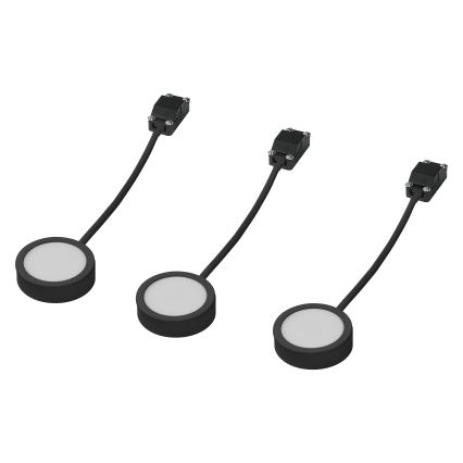 Osram - Комплект із 3 LED-світильників під шафу UNDERCABINET LED/3W/230V 3000K чорний
