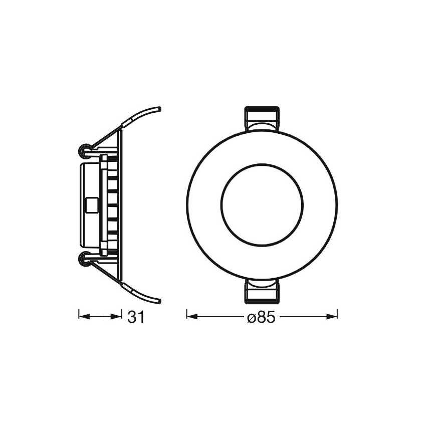 Osram - Комплект из 3 встраиваемых потолочных светильников SLIM LED/4,5W/230V
