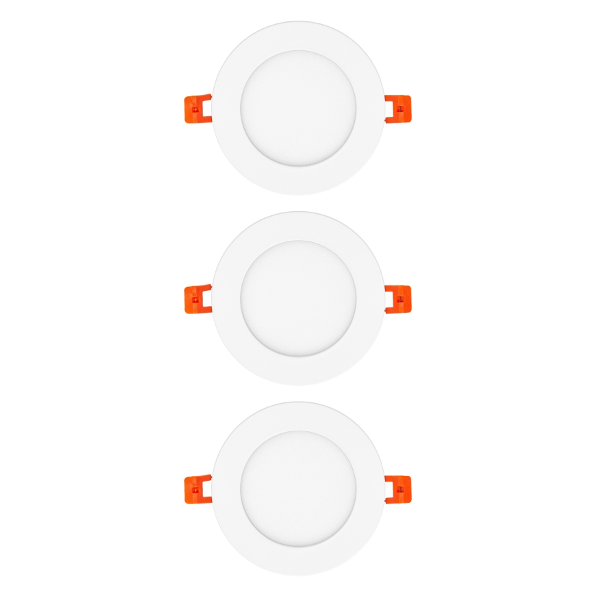 Osram - Комплект из 3 шт. встраиваемых точечных светильников SPOT LED/8 Вт/230 В 3000 К, диаметр 12 см, белый