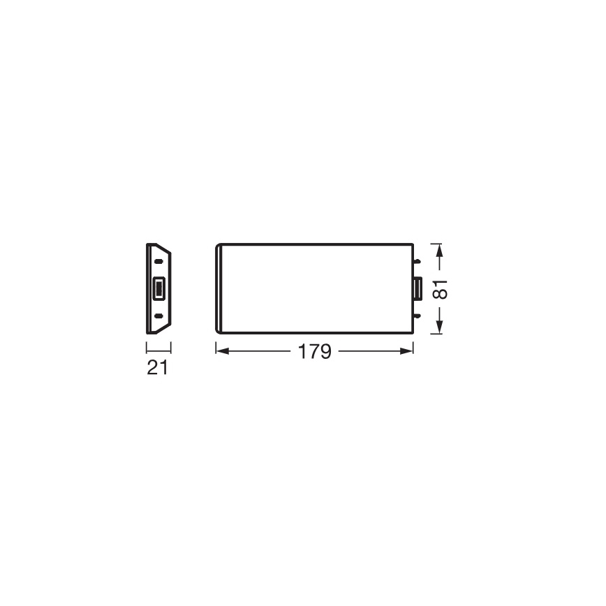 Osram - Расширительный комплект для подшкафного светильника UNDERCABINET LED/3,85Вт/36В 3000К 8,1x17,9 см чёрный