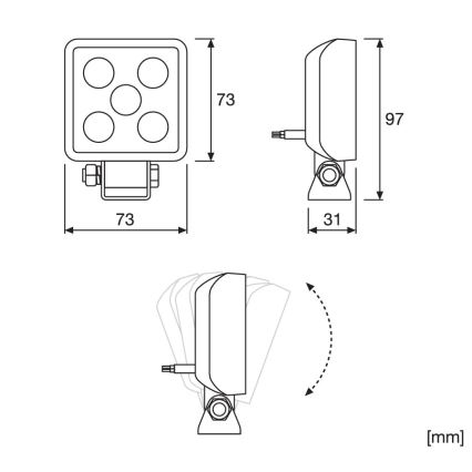 Осрам - набір із 2 світлодіодних точкових фар для автомобіля LEDRIVING WL VX70-WD LED/8W/12/24V 6000K IP67