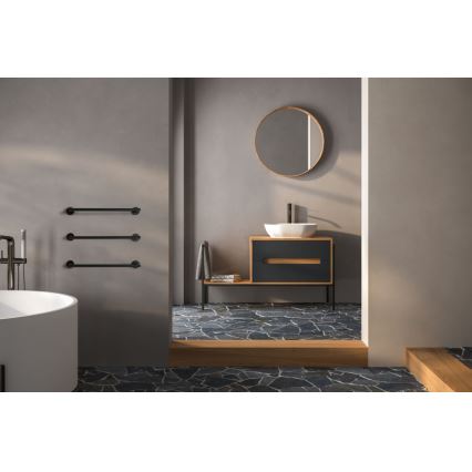 P.M.H. IN1B-R - Электрический полотенцесушитель INGA 17 Вт/230 В 85,9 см IP44 правый/чёрный