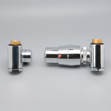 P.M.H. INTER-RC - Правый вентиль с термостатической головкой INTER, полированный хром