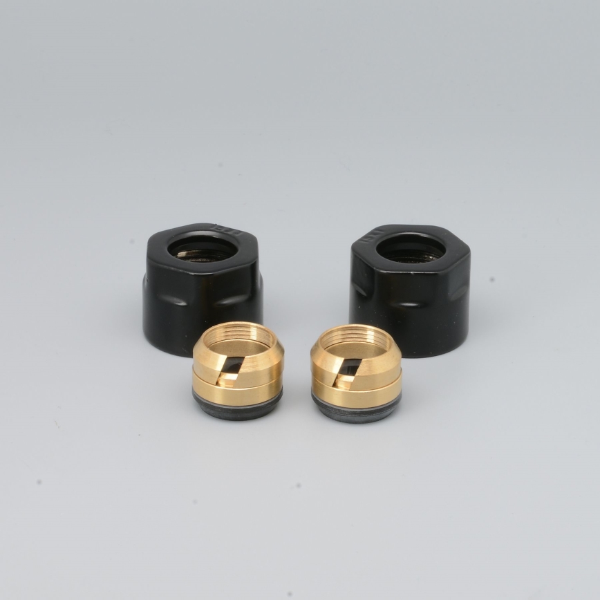 P.M.H. M15B4024 - Обжимне штуцерне з'єднання для вентиля VISION/INTER, чорне/мідне, 15 мм