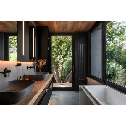 P.M.H. R2B - Драбинна рушникосушарка для ванної ROSENDAL 350 Вт 150 см чорна