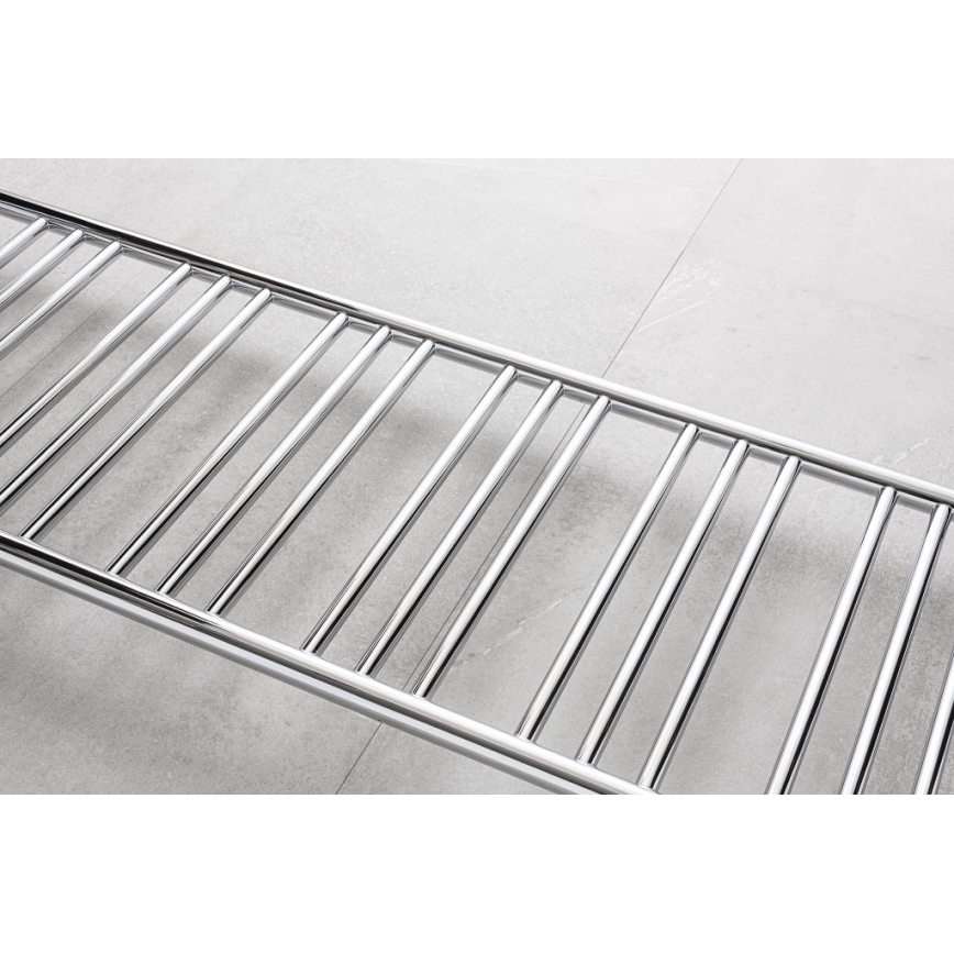 P.M.H. SN4C - Драбинна рушникосушарка SORANO для ванної кімнати, 470 Вт, 121 см, блискучий хром